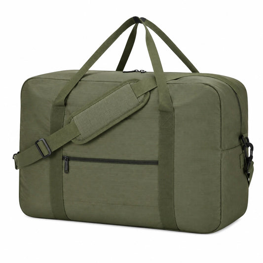 Bolsa de viaje 55 x 30 x 30 cm de poliéster verde con correa ajustable